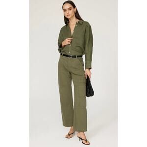 Reformation green Bailey High Rise Utility Pant